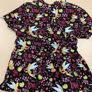 Disney TinkerBell Scrub Top XL